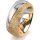 Ring 14 Karat Gelb-/Weissgold 8.0 mm kristallmatt