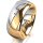Ring 14 Karat Gelb-/Weissgold 8.0 mm poliert 1 Brillant G vs 0,025ct