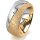 Ring 14 Karat Gelb-/Weissgold 8.0 mm kreismatt 1 Brillant G vs 0,025ct