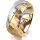 Ring 14 Karat Gelb-/Weissgold 8.0 mm diamantmatt 1 Brillant G vs 0,025ct