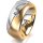 Ring 14 Karat Gelb-/Weissgold 8.0 mm längsmatt 1 Brillant G vs 0,065ct