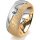 Ring 14 Karat Gelb-/Weissgold 8.0 mm kreismatt 1 Brillant G vs 0,110ct