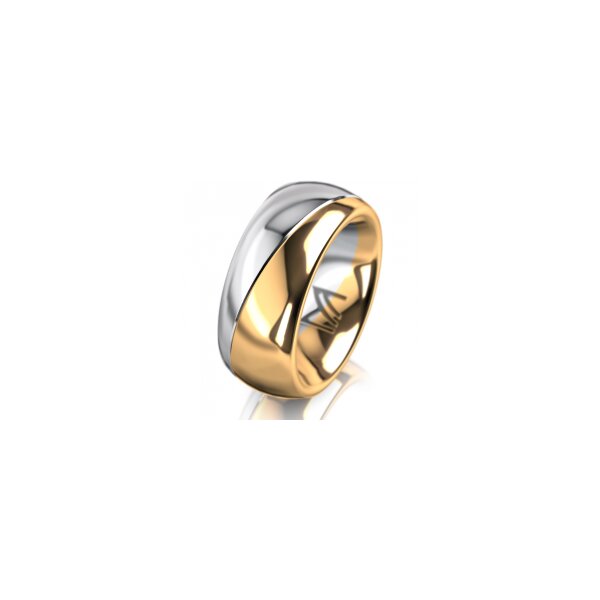 Ring 18 Karat Gelb-/Weissgold 8.0 mm poliert