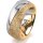 Ring 18 Karat Gelb-/Weissgold 8.0 mm kristallmatt