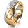 Ring 18 Karat Gelb-/Weissgold 8.0 mm poliert 3 Brillanten G vs Gesamt 0,080ct