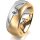 Ring 18 Karat Gelb-/Weissgold 8.0 mm sandmatt 1 Brillant G vs 0,110ct