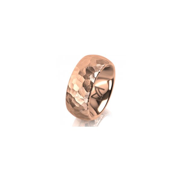 Ring 14 Karat Rotgold 8.0 mm diamantmatt
