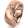 Ring 14 Karat Rotgold 8.0 mm sandmatt 3 Brillanten G vs Gesamt 0,080ct
