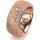 Ring 14 Karat Rotgold 8.0 mm kristallmatt 3 Brillanten G vs Gesamt 0,080ct