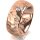 Ring 14 Karat Rotgold 8.0 mm diamantmatt 3 Brillanten G vs Gesamt 0,080ct