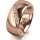 Ring 14 Karat Rotgold 8.0 mm poliert 7 Brillanten G vs Gesamt 0,095ct