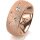 Ring 14 Karat Rotgold 8.0 mm kreismatt 5 Brillanten G vs Gesamt 0,115ct