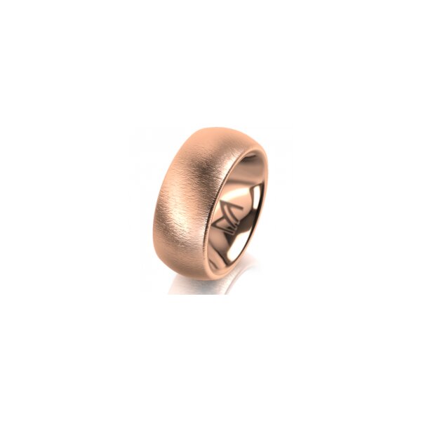 Ring 18 Karat Rotgold 8.0 mm sandmatt