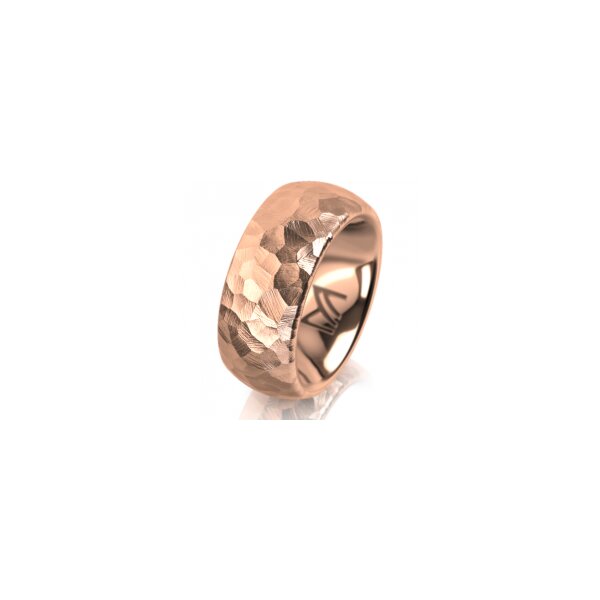 Ring 18 Karat Rotgold 8.0 mm diamantmatt