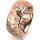 Ring 18 Karat Rotgold 8.0 mm diamantmatt 5 Brillanten G vs Gesamt 0,115ct