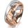Ring 14 Karat Rot-/Weissgold 8.0 mm diamantmatt