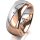 Ring 14 Karat Rot-/Weissgold 8.0 mm poliert 1 Brillant G vs 0,025ct