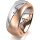 Ring 14 Karat Rot-/Weissgold 8.0 mm sandmatt 1 Brillant G vs 0,025ct