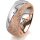 Ring 14 Karat Rot-/Weissgold 8.0 mm kristallmatt 1 Brillant G vs 0,025ct