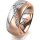 Ring 14 Karat Rot-/Weissgold 8.0 mm sandmatt 7 Brillanten G vs Gesamt 0,095ct