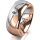 Ring 14 Karat Rot-/Weissgold 8.0 mm poliert 1 Brillant G vs 0,110ct