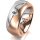 Ring 14 Karat Rot-/Weissgold 8.0 mm l&auml;ngsmatt 1 Brillant G vs 0,110ct