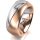 Ring 18 Karat Rot-/Weissgold 8.0 mm l&auml;ngsmatt