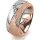 Ring 18 Karat Rot-/Weissgold 8.0 mm kreismatt 7 Brillanten G vs Gesamt 0,095ct
