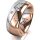 Ring 18 Karat Rot-/Weissgold 8.0 mm poliert 5 Brillanten G vs Gesamt 0,115ct