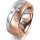 Ring 18 Karat Rot-/Weissgold 8.0 mm sandmatt 5 Brillanten G vs Gesamt 0,115ct