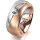 Ring 18 Karat Rot-/Weissgold 8.0 mm sandmatt 1 Brillant G vs 0,110ct