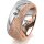 Ring 18 Karat Rot-/Weissgold 8.0 mm kristallmatt 1 Brillant G vs 0,110ct