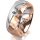 Ring 18 Karat Rot-/Weissgold 8.0 mm diamantmatt 1 Brillant G vs 0,110ct