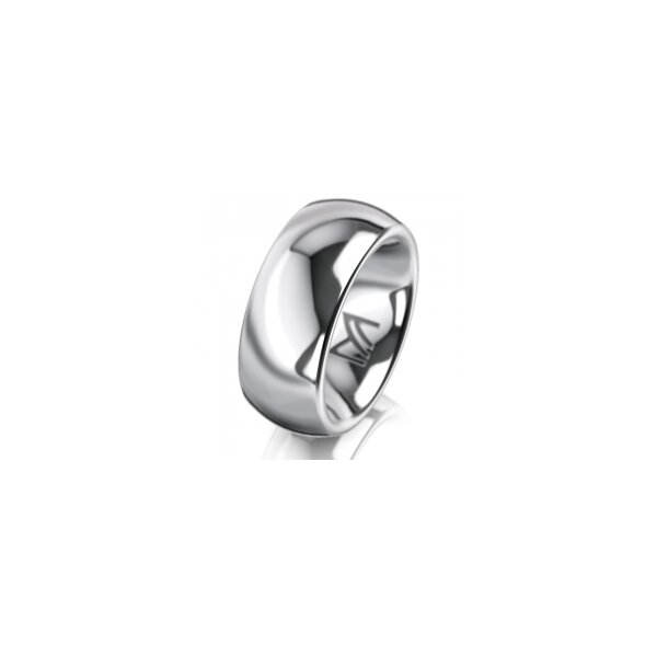 Ring 14 Karat Weissgold 8.0 mm poliert