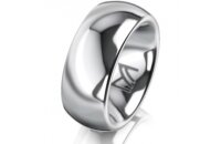 Ring 14 Karat Weissgold 8.0 mm poliert