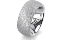 Ring 14 Karat Weissgold 8.0 mm kreismatt