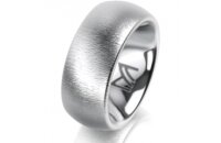 Ring 14 Karat Weissgold 8.0 mm sandmatt