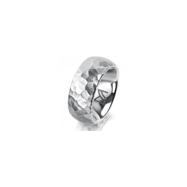 Ring 14 Karat Weissgold 8.0 mm diamantmatt