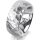 Ring 14 Karat Weissgold 8.0 mm diamantmatt