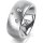 Ring 14 Karat Weissgold 8.0 mm sandmatt 3 Brillanten G vs Gesamt 0,080ct