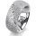 Ring 14 Karat Weissgold 8.0 mm kristallmatt 7 Brillanten G vs Gesamt 0,095ct