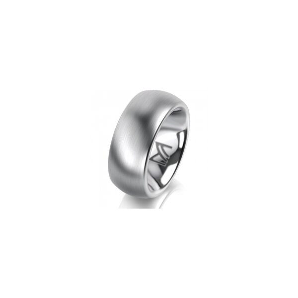 Ring 18 Karat Weissgold 8.0 mm l&auml;ngsmatt