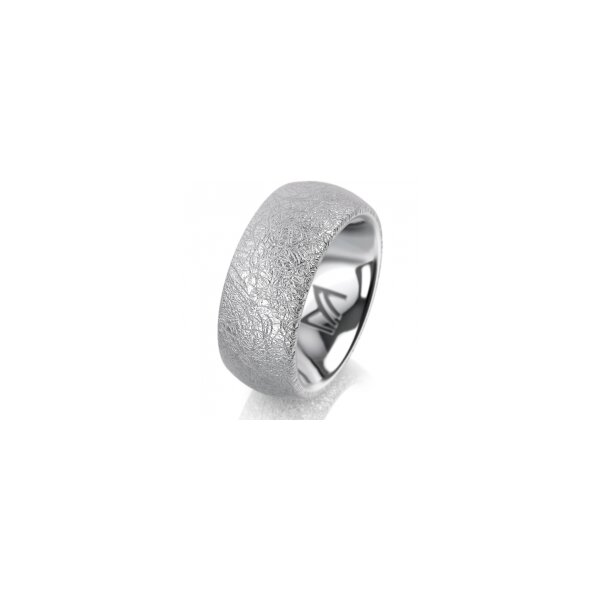 Ring 18 Karat Weissgold 8.0 mm kreismatt