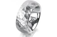 Ring 18 Karat Weissgold 8.0 mm diamantmatt