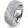 Ring 18 Karat Weissgold 8.0 mm kristallmatt 3 Brillanten G vs Gesamt 0,080ct
