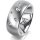 Ring 18 Karat Weissgold 8.0 mm l&auml;ngsmatt 5 Brillanten G vs Gesamt 0,115ct