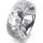 Ring 18 Karat Weissgold 8.0 mm diamantmatt 5 Brillanten G vs Gesamt 0,115ct