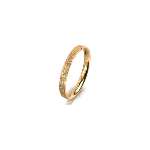Ring 14 Karat Gelbgold 2.5 mm kristallmatt