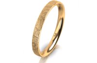 Ring 14 Karat Gelbgold 2.5 mm kristallmatt
