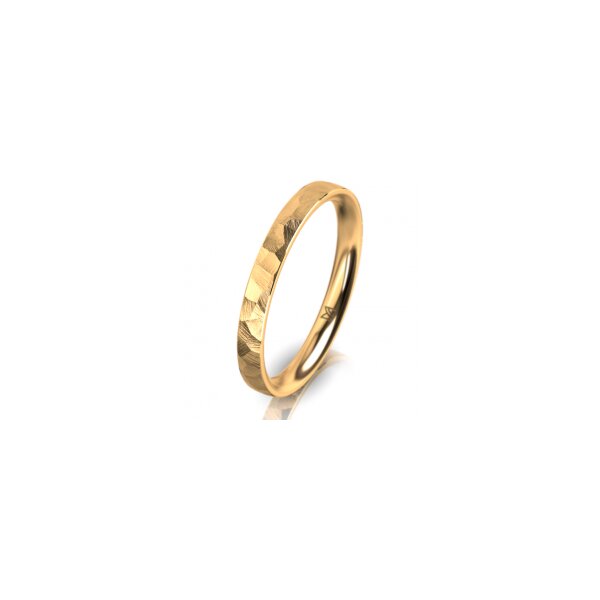 Ring 14 Karat Gelbgold 2.5 mm diamantmatt
